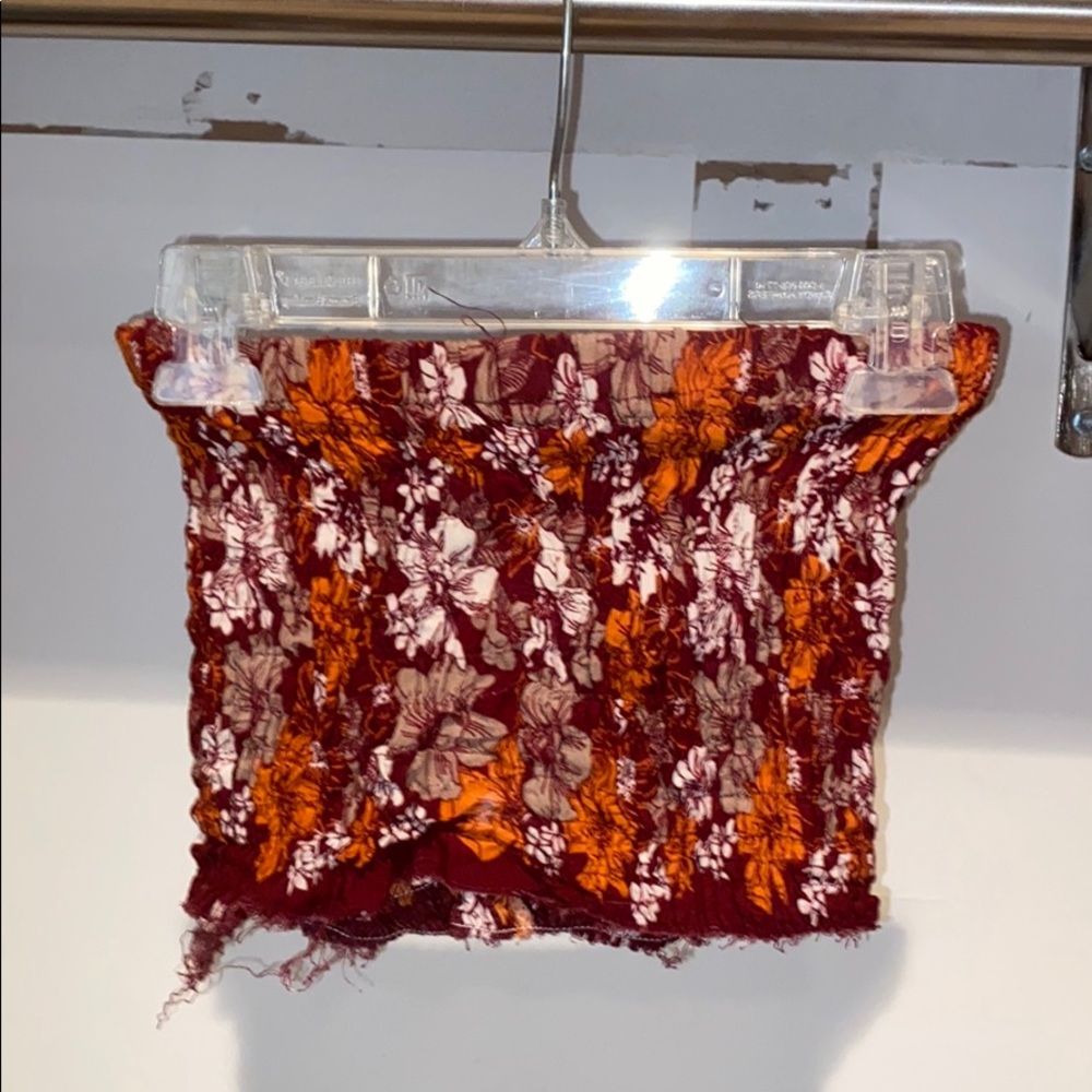floral tube top